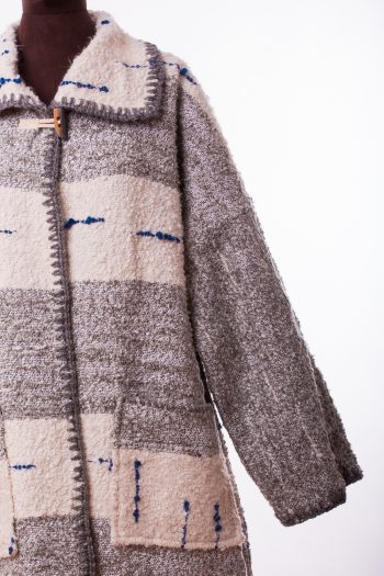 3/4 GREY COLLARED COAT 1