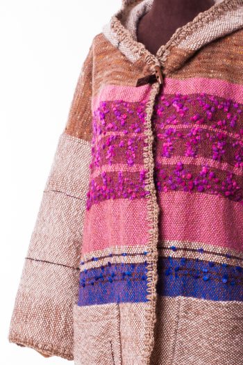 Multicolor Hooded Coat